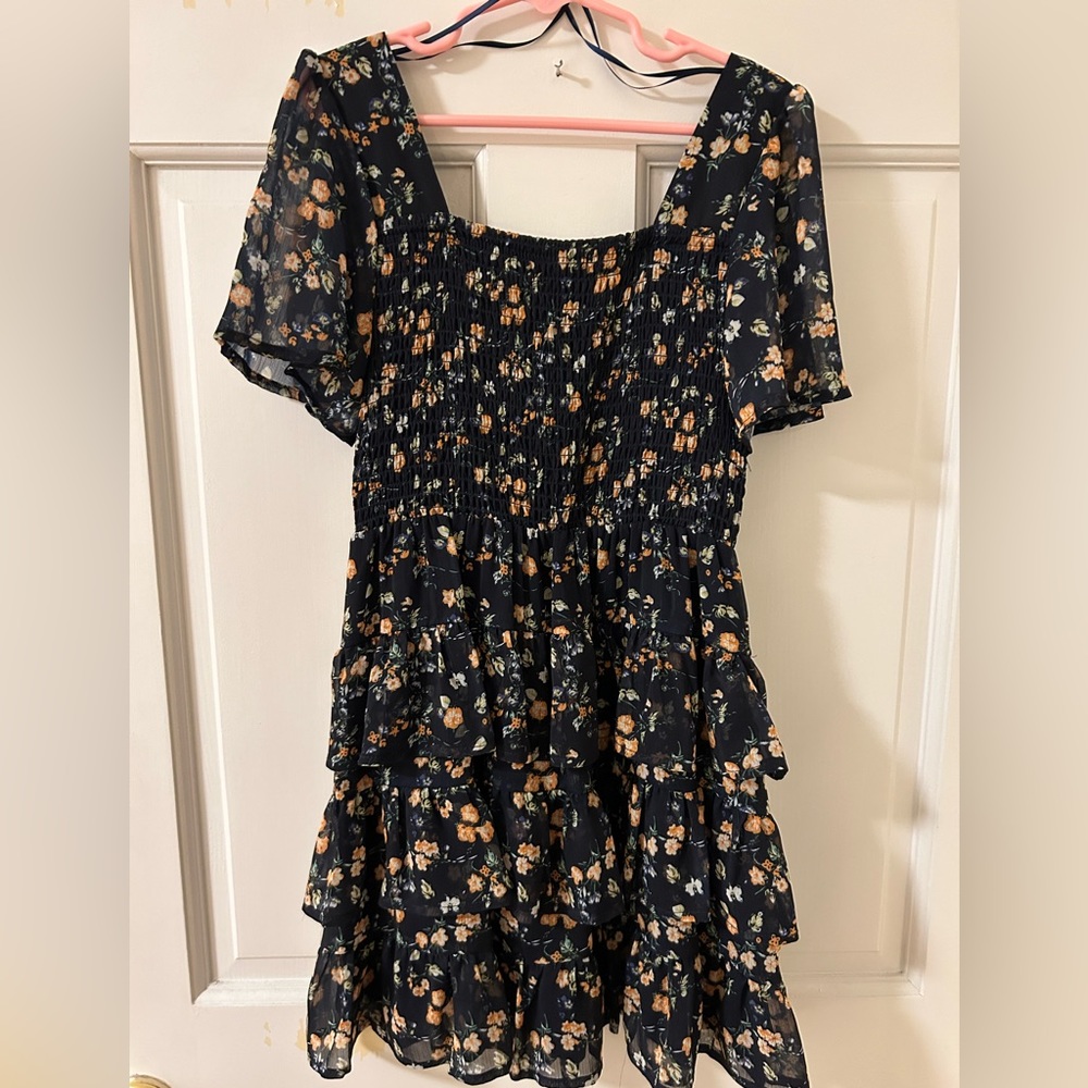 Girls Floral Chiffon Dress
